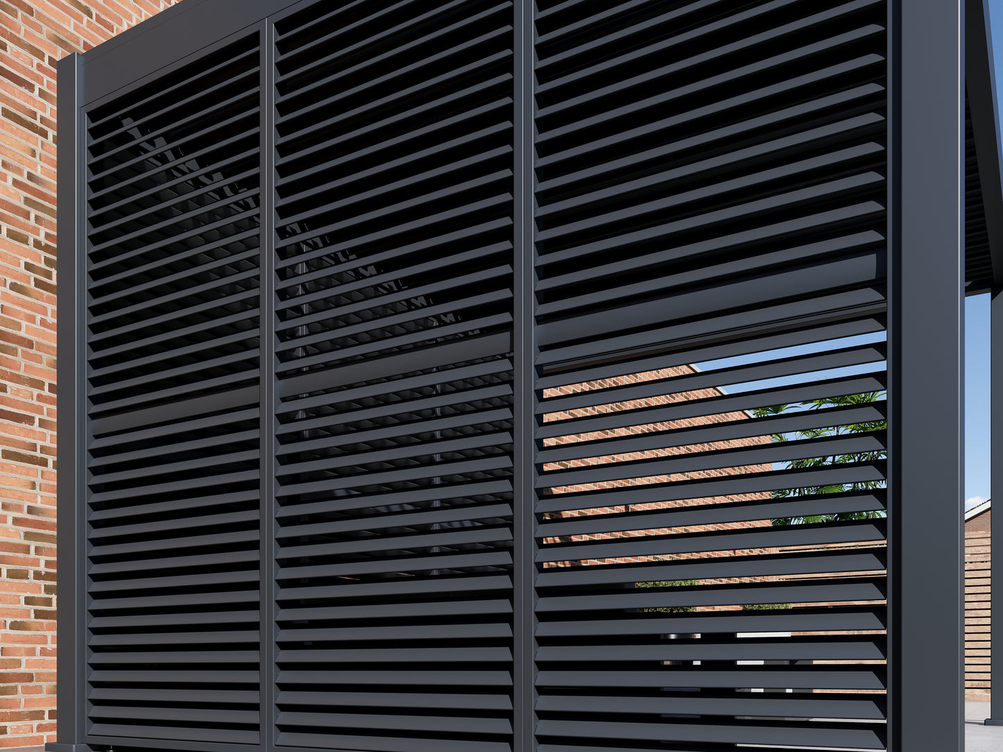 Adjustable Shutter Panel for Louvered Pergola (Set of 3)