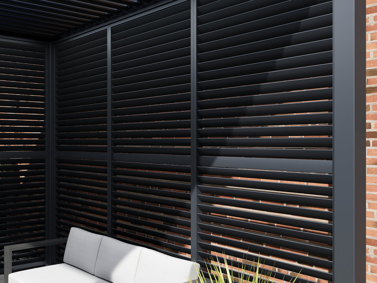 Adjustable Shutter Panel for Louvered Pergola (Set of 3)