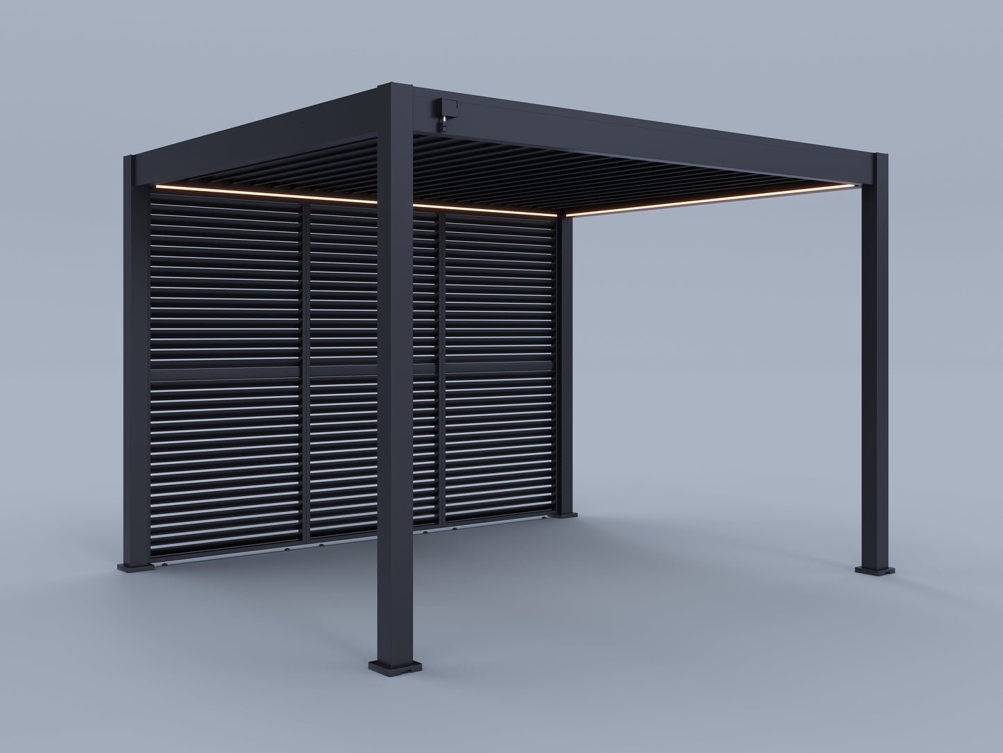 10'x12' Grand Tuscan with Lighting and (3) 12' Adjustable Horizontal Shutter Panels