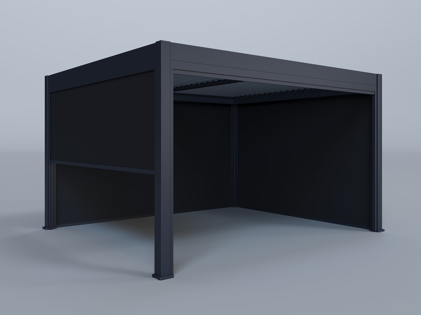 12'x14' Lugano Pergola with (2) 12' and (2) 14' Wind Screens