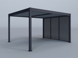 12'x14' Lugano Pergola with (3) 12' Fixed Horizontal Deco Panels