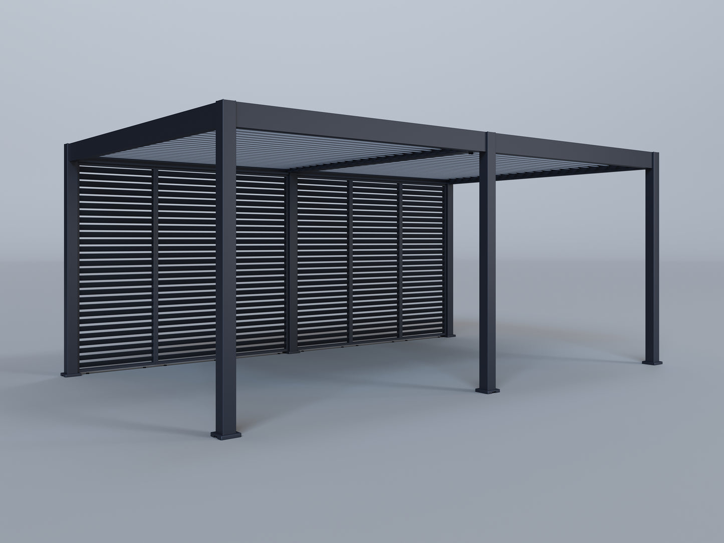 12'x20' Lugano Pergola with (6) 10' Fixed Horizontal Deco Panels