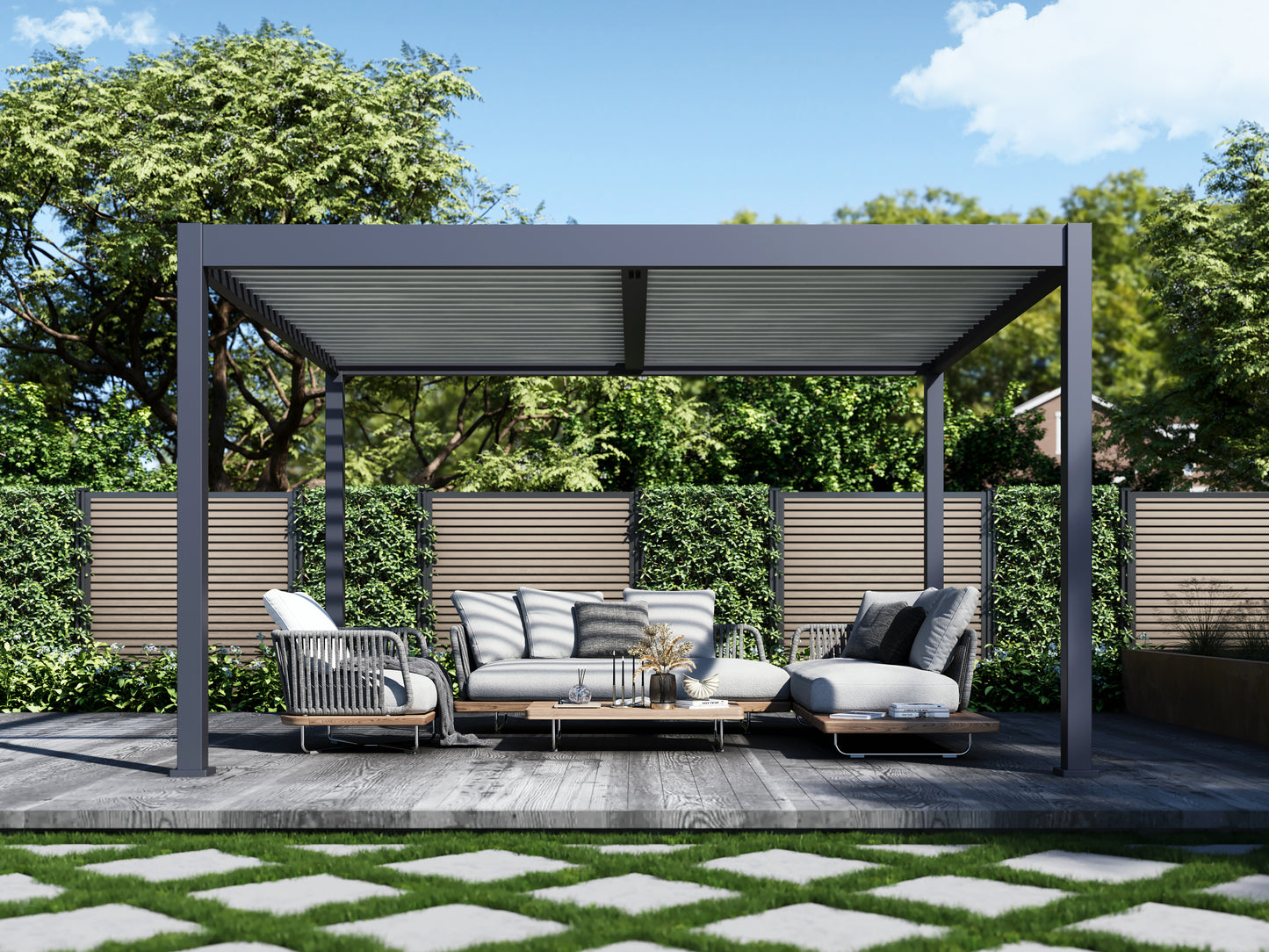 Suprema 12 x 14 with Light Gray Louvers