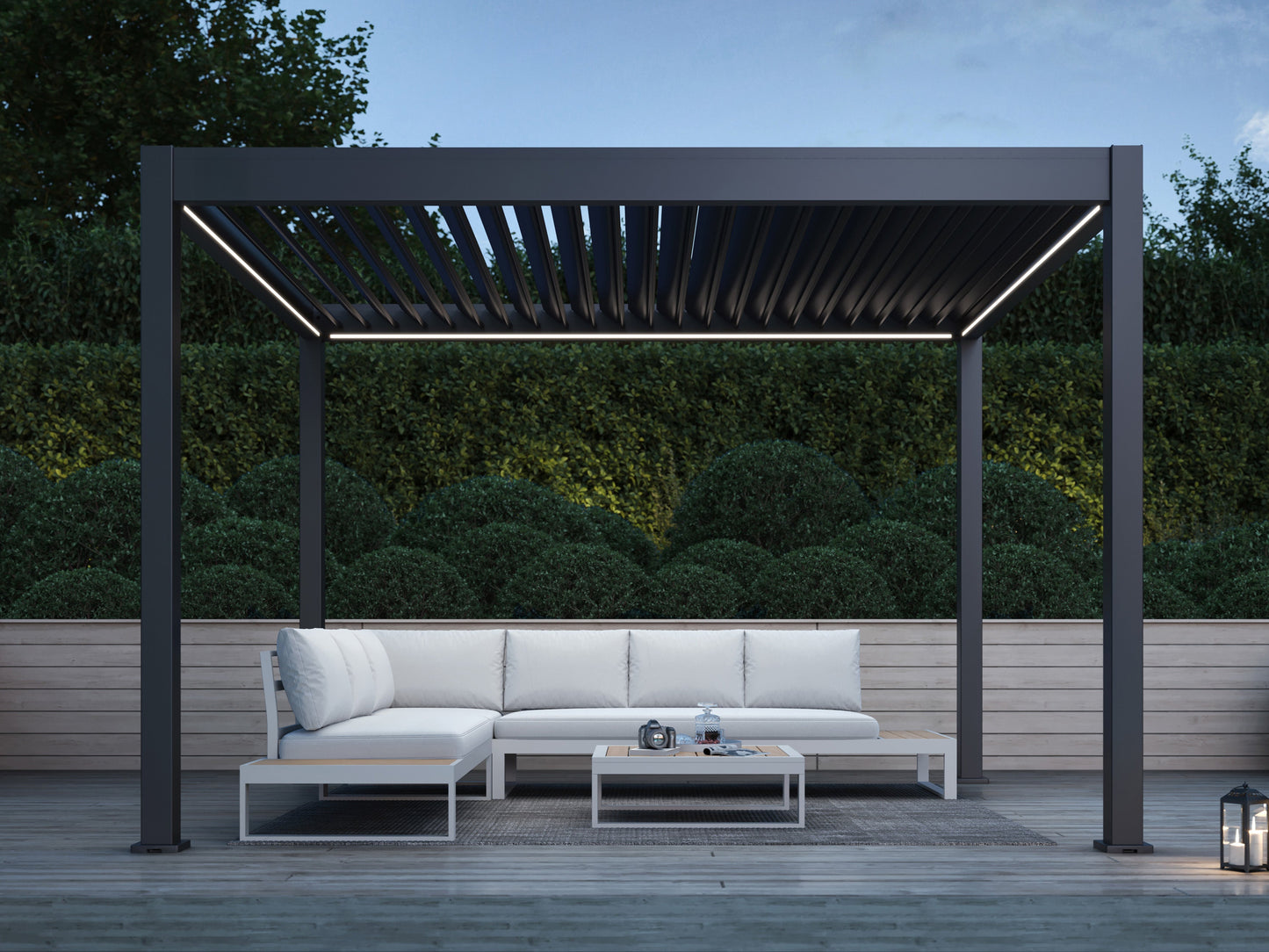 Suprema 10 x 12 with Light Gray Louvers + LED
