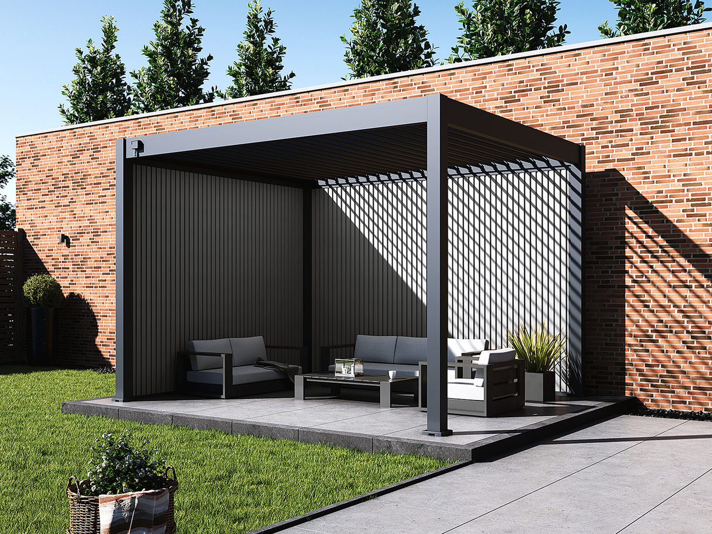 Solid Composite Privacy Wall
