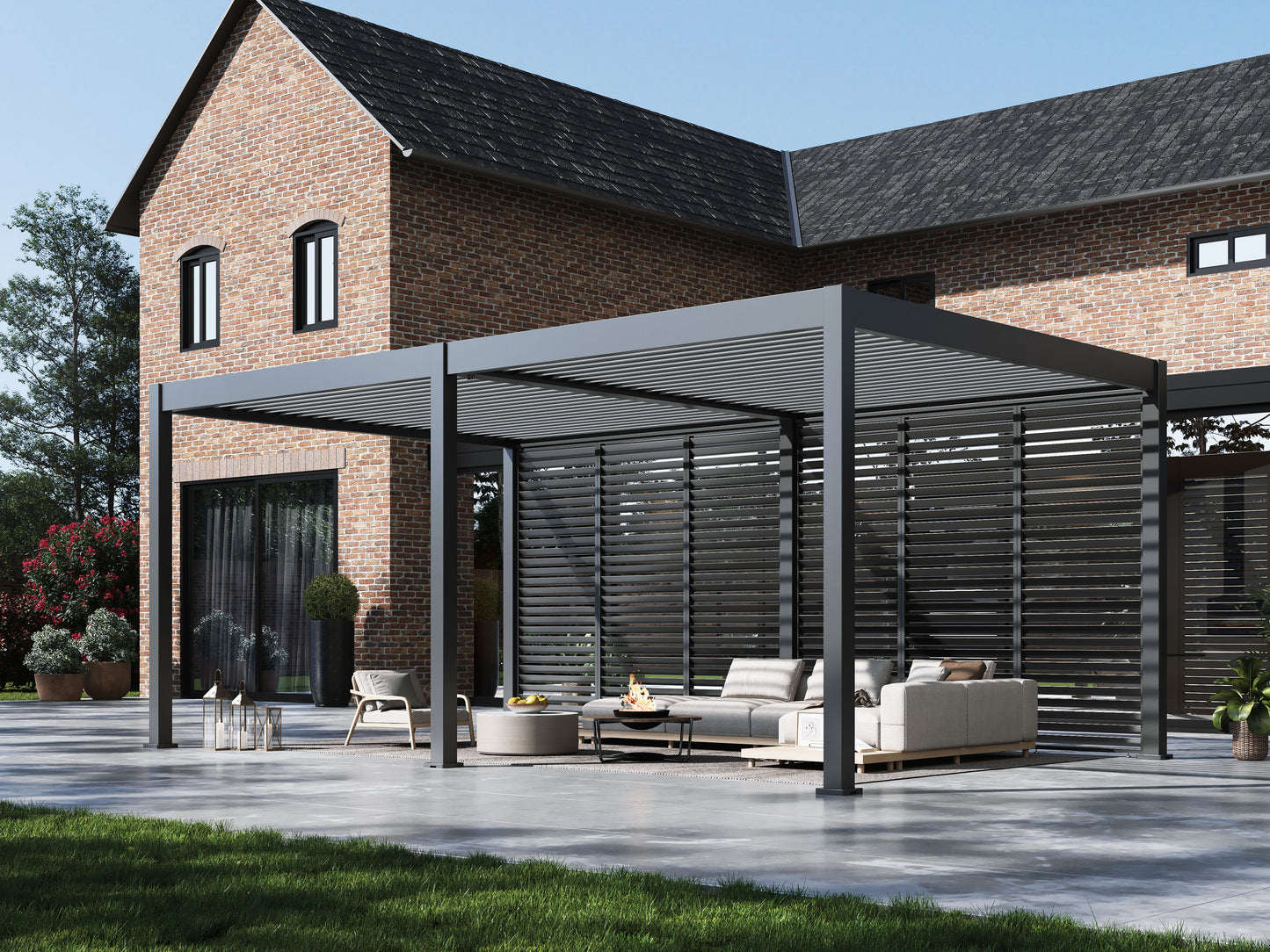 Horizontal Fixed Deco Panels for Louvered Pergola (Set of 3)