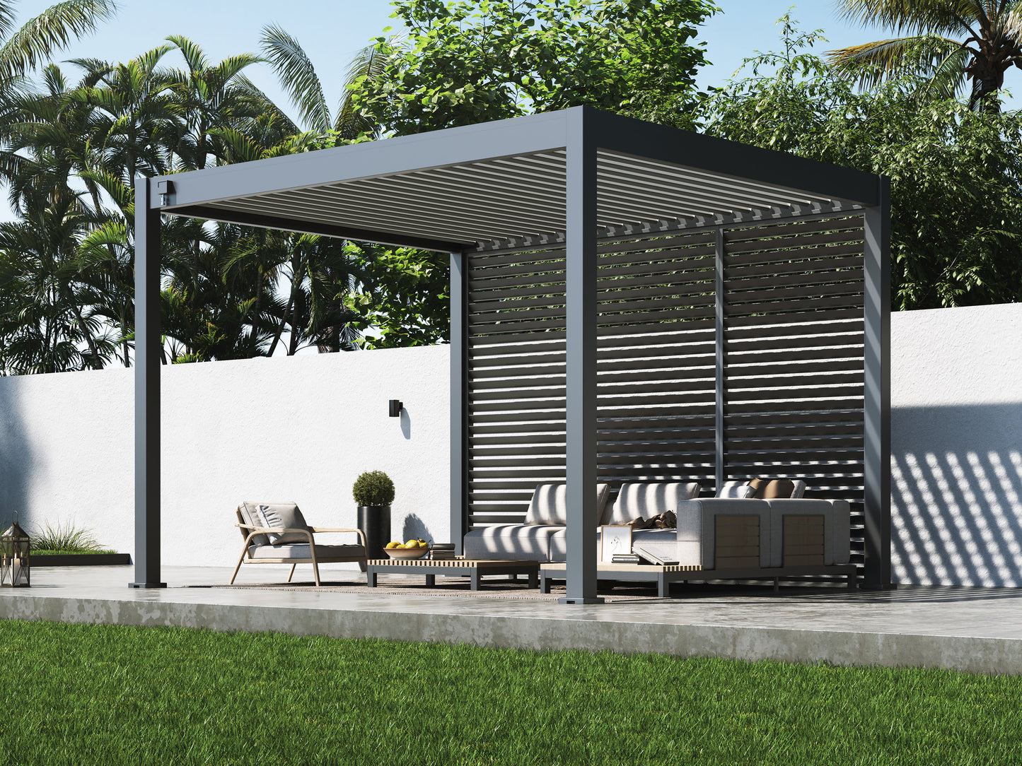 Horizontal Fixed Deco Panels for Louvered Pergola (Set of 3)