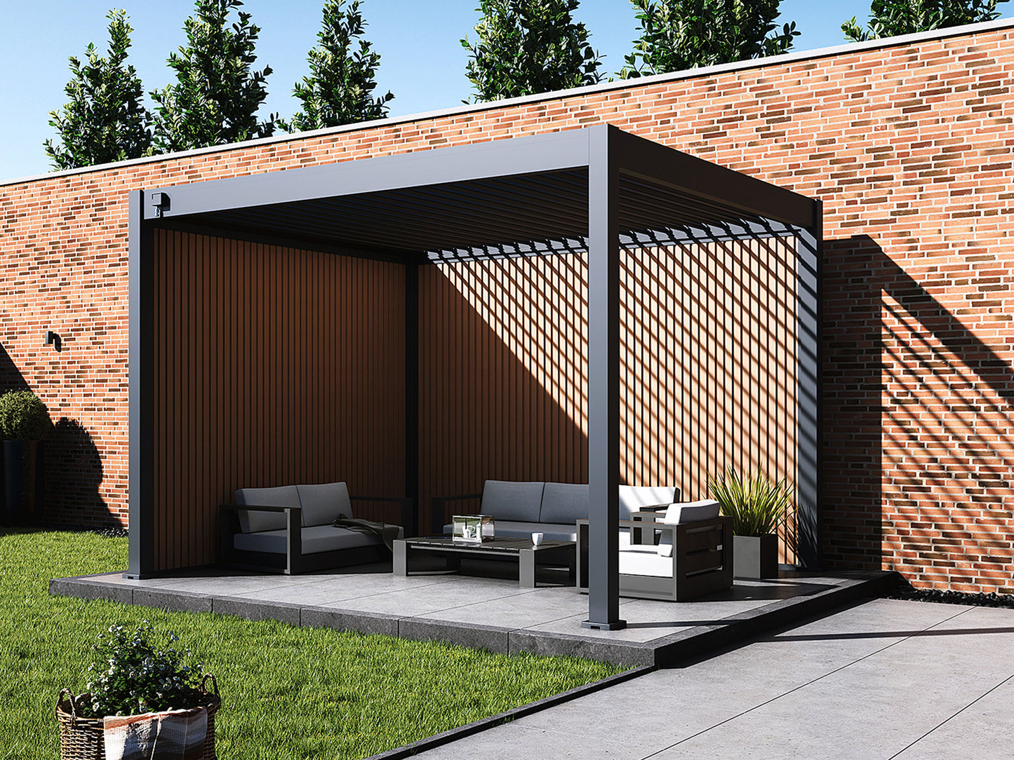 Solid Composite Privacy Wall