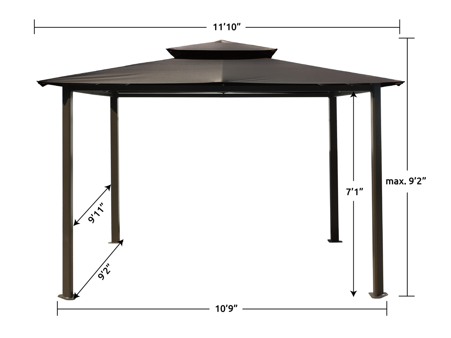 Barcelona 10'x12' Soft Top Gazebo