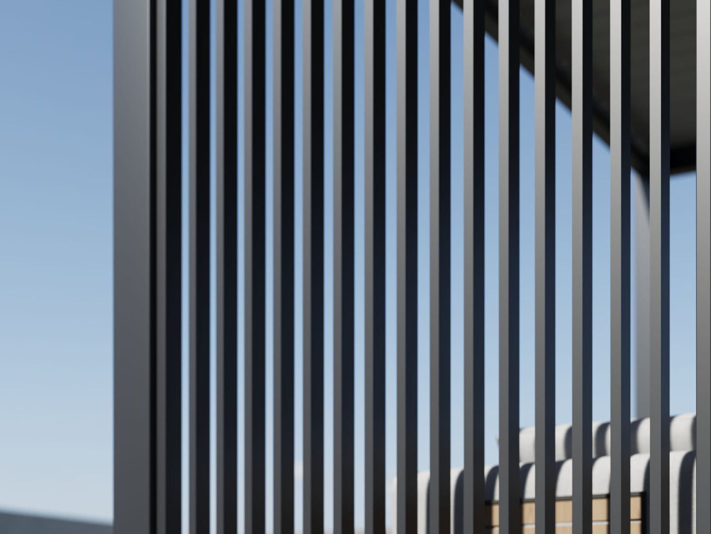 Single Vertical Fixed Deco Panel for Icon Louvered Pergola
