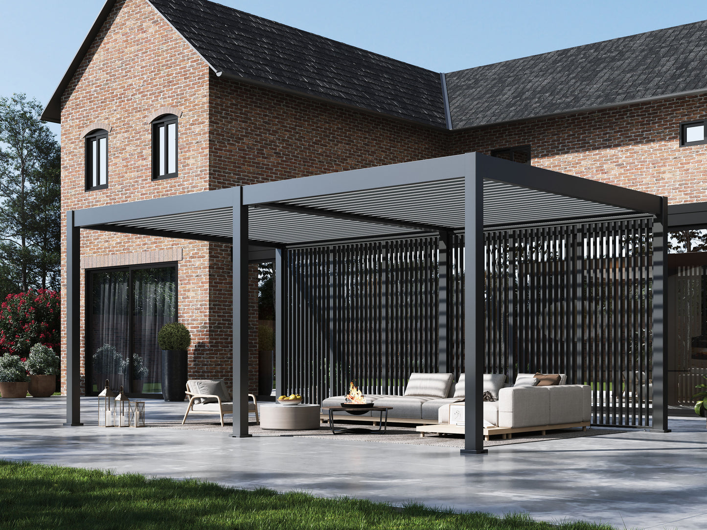 Vertical Fixed Deco Panels for Louvered Pergola (Set of 3)