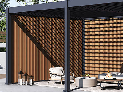 Solid Composite Privacy Wall