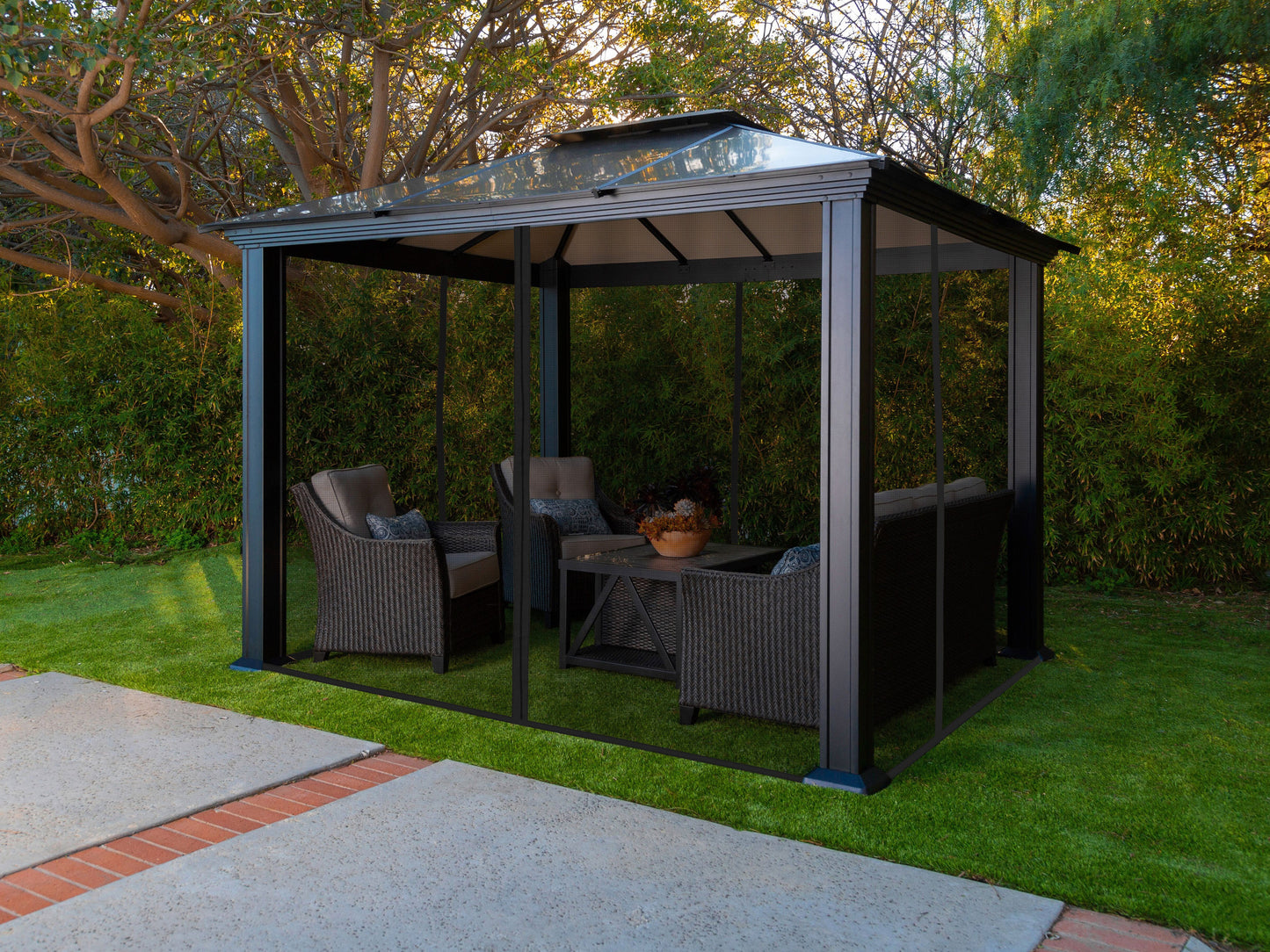 Santa Monica Hard Top Gazebo with Mosquito Netting accessory