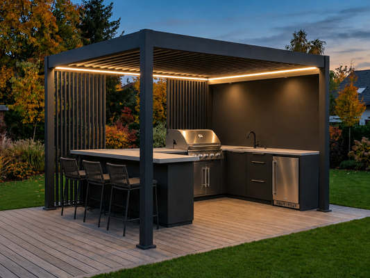 How to Build the Perfect Outdoor Kitchen with a Pergola
