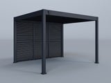 10'x12' Grand Tuscan Pergola with (3) 12' Adjustable Horizontal Shutter Panels
