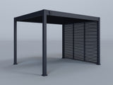 10'x12' Lugano Pergola with (3) 10' Fixed Horizontal Deco Panels