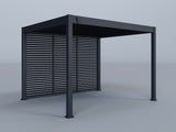 10'x12' Lugano Pergola with (3) 12' Fixed Horizontal Deco Panels