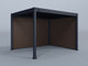 10'x12' Lugano Pergola with (1) 10' and (1) 12' Teak Privacy Walls