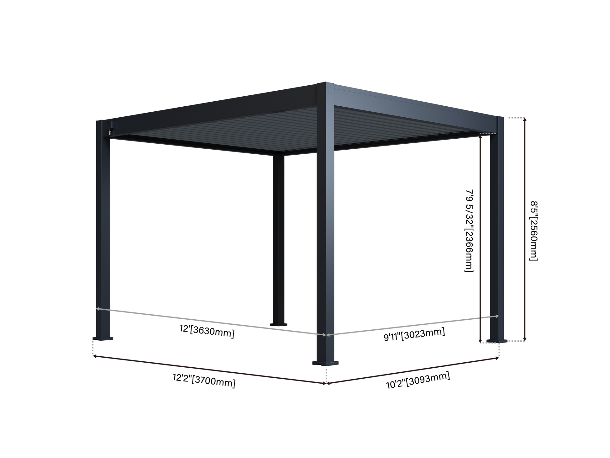 Lugano 10'x12' with Dimensions