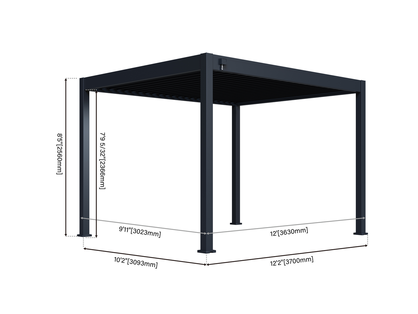 Grand Tuscan Louvered Pergola