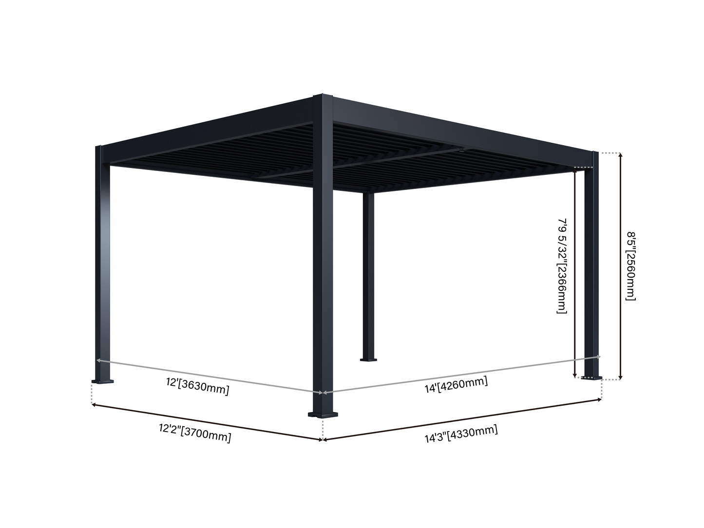 Grand Tuscan Louvered Pergola