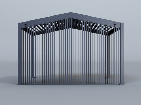 Icon Louvered Pergola with (2) 13' Vertical Fixed Panel