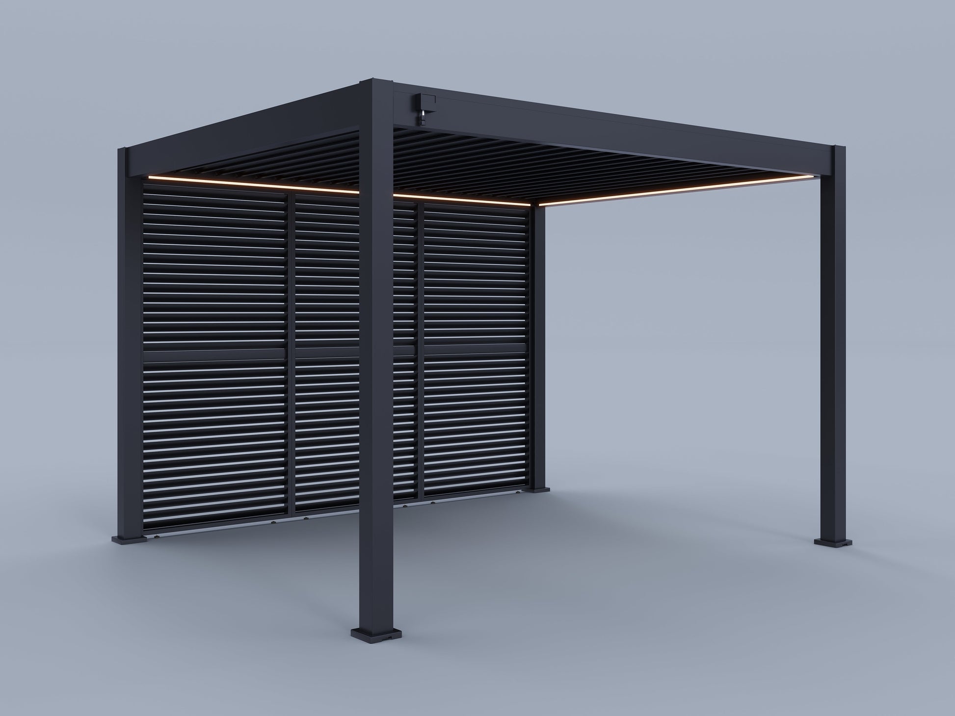 10'x12' Grand Tuscan with Lighting and (3) 12' Adjustable Horizontal Shutter Panels
