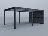 12'x20' Lugano Pergola with (3) 12' Adjustable Horizontal Shutter Panels