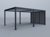 12'x20' Lugano Pergola with (3) 12' Fixed Horizontal Deco Panels