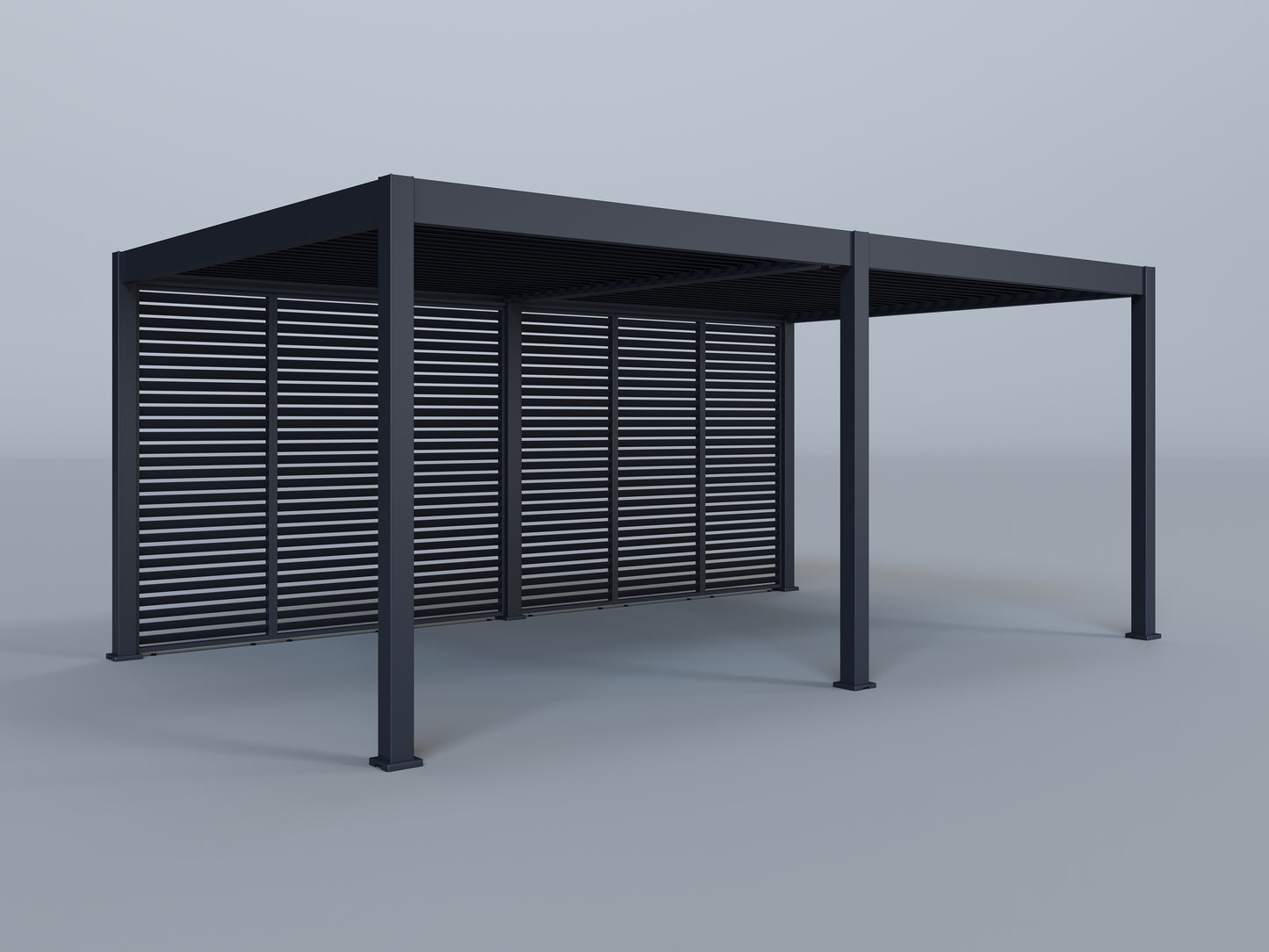 12'x20' Grand Tuscan Pergola with (6) 10' Fixed Horizontal Deco Panels