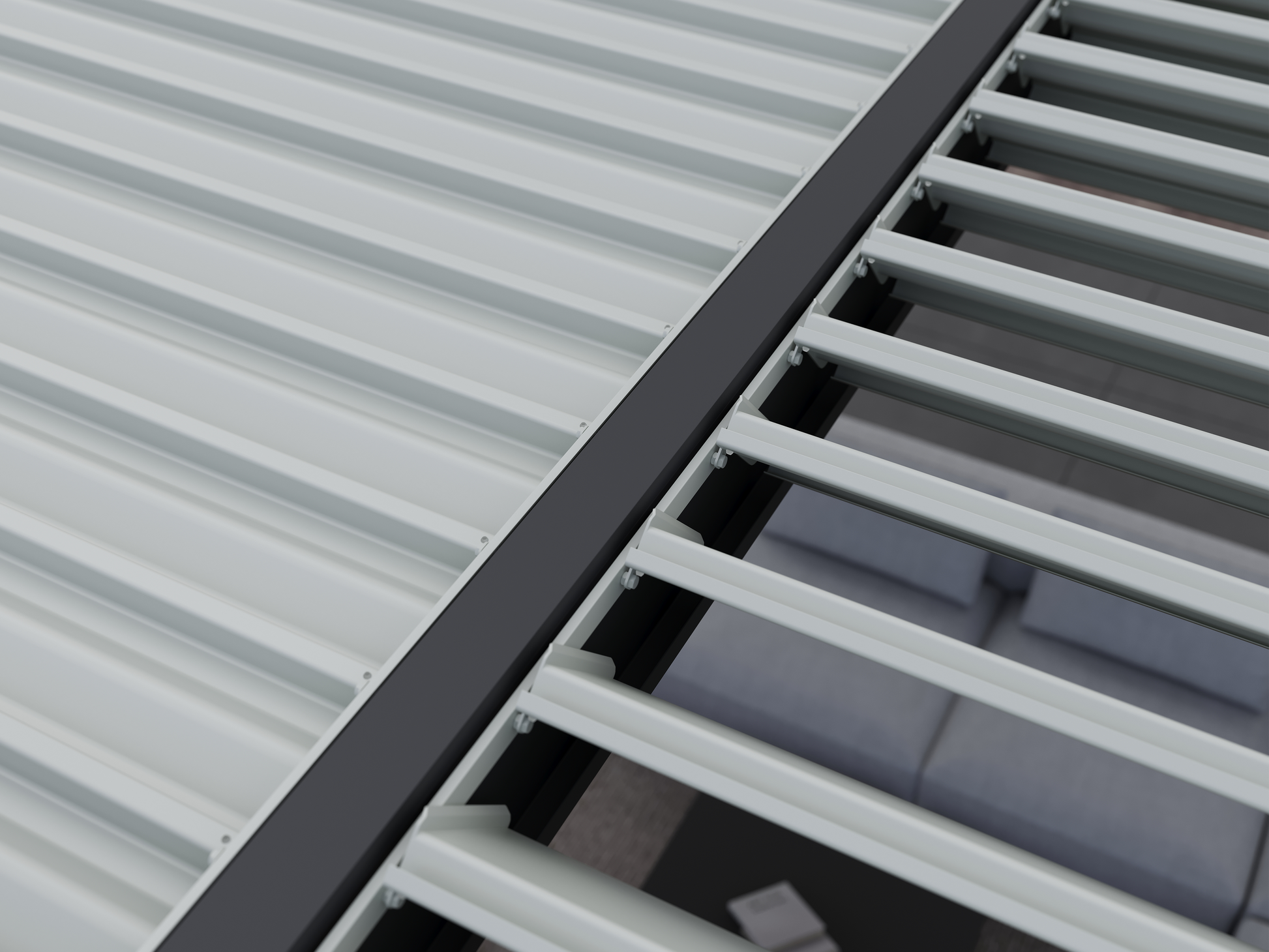 Close up of the Lugano louvers