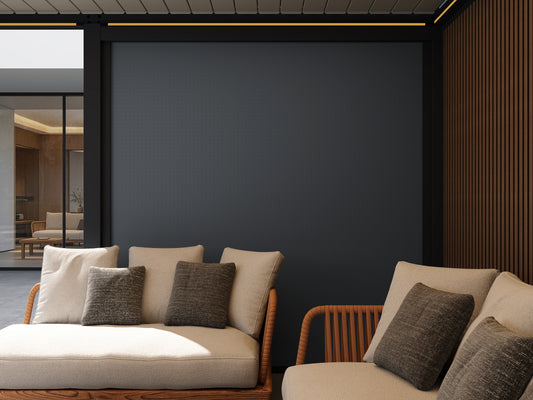 Single 8' Wind Screen for Riviera Louver Lounge
