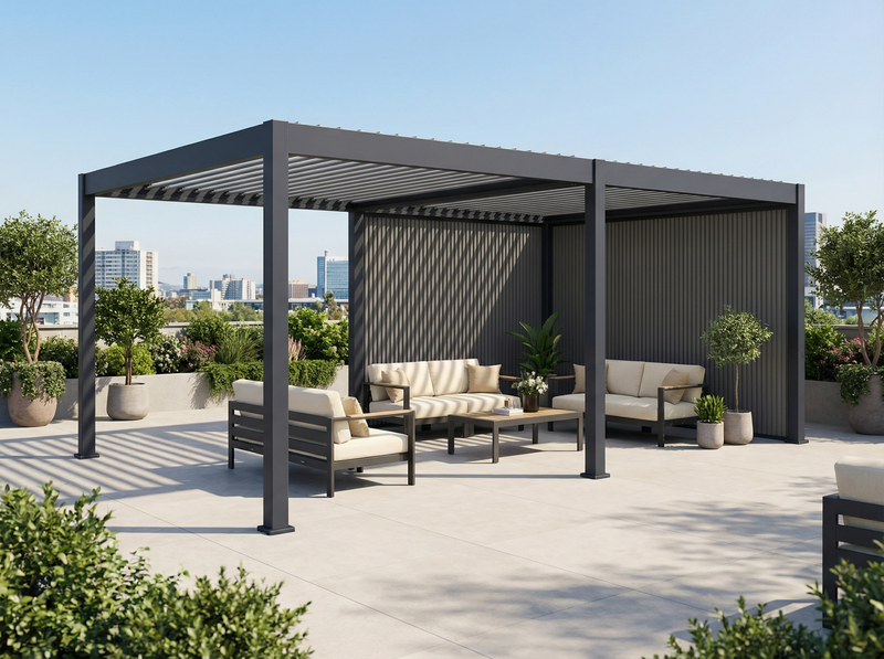 Grand Tuscan with Privacy Wall