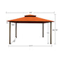 Kingsbury 11'x14' Soft Top Gazebo, Dome-Tex Canopy