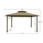 Kingsbury 11'x14' Soft Top Gazebo, Dome-Tex Canopy