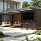 Single 8' Wind Screen for Riviera Louver Lounge