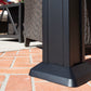 Close up of post with anchor plate cover