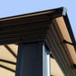 Close up of cream underside of Santa Monica roof.