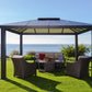 Santa Monica Gazebo on a cliff near the ocean. 